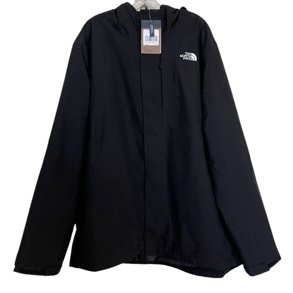 The North Face Carto Triclimate Jacket Mens Size XXL Black Hooded Full Zip *Read